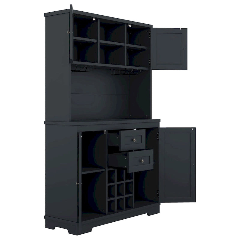 Coffee Bar Cabinet Kitchen Cabinet with Storage,Wine Cabinet with Drawers shelves and cabinets,Buffet Wine & Glass Racks
