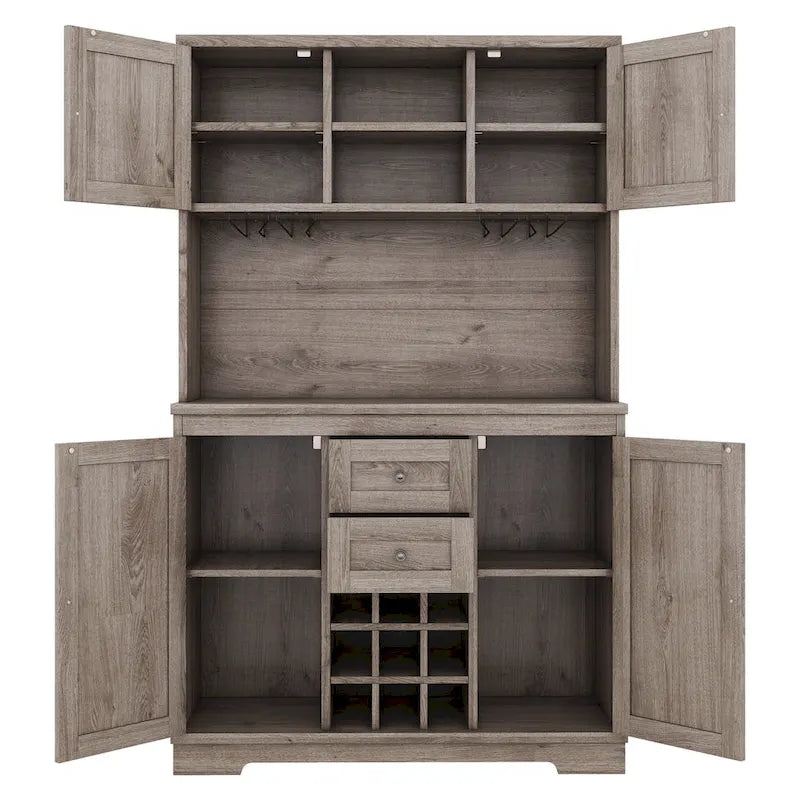 Coffee Bar Cabinet Kitchen Cabinet with Storage,Wine Cabinet with Drawers shelves and cabinets,Buffet Wine & Glass Racks